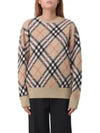 Vintage Check Intarsia Knit Top Beige - BURBERRY - BALAAN 2