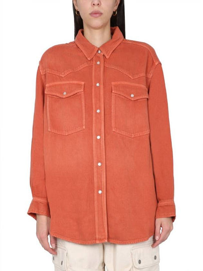 Women's Shirt Orange - ISABEL MARANT ETOILE - BALAAN 2