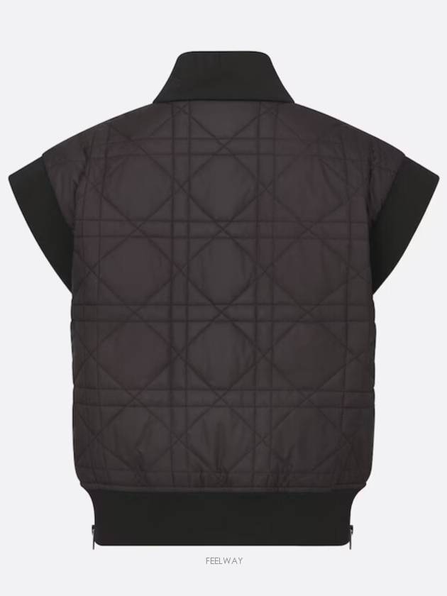 Macrocannage Quilted Technical Taffeta Vest Black - DIOR - BALAAN 8