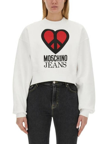 Hooded Sweatshirt 17143256 4001 WHITE - MOSCHINO - BALAAN 1