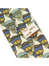 100 Silk Yellow Multi Color Pattern Tie - LOEWE - BALAAN 7