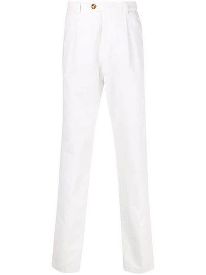 Slim Fit Straight Pants White - BRUNELLO CUCINELLI - BALAAN 2