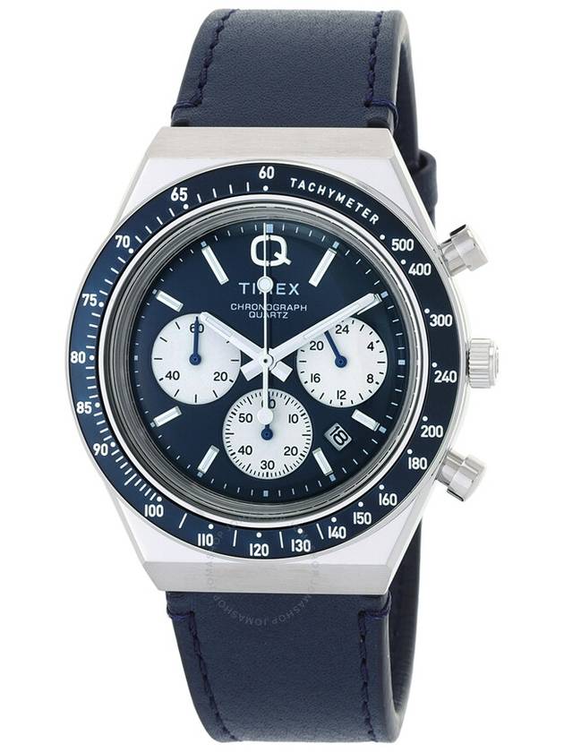 Timex Q Timex Chronograph Quartz Blue Dial Men's Watch TW2W51700 - TIMEX - BALAAN 1