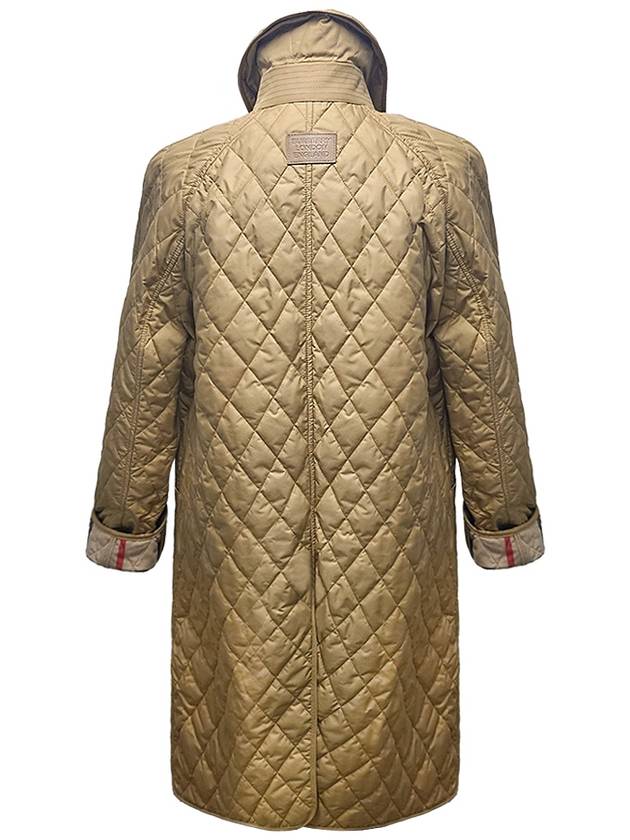 Tight Diamond Quilted Double Coat Beige - BURBERRY - BALAAN 4