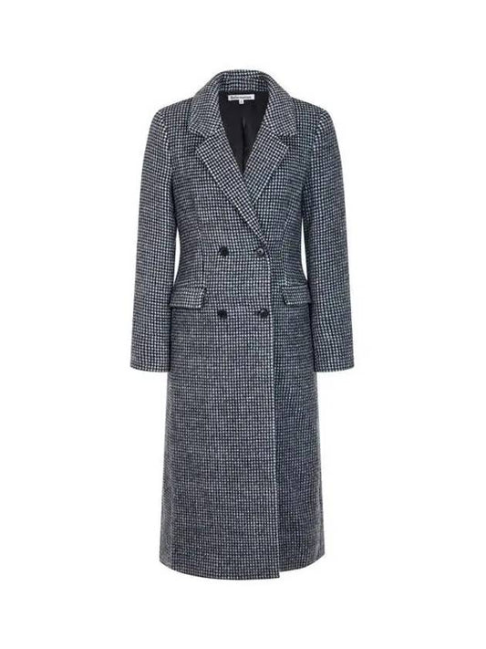 Houndstooth Check Wool Double Coat Black - REFORMATION - BALAAN 1