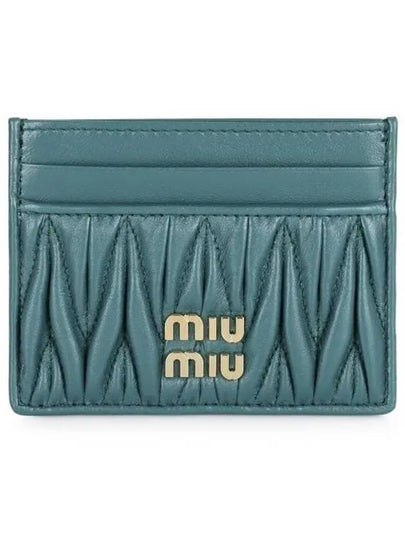 Materasse Nappa Leather Card Wallet Lagoon Blue - MIU MIU - BALAAN 2