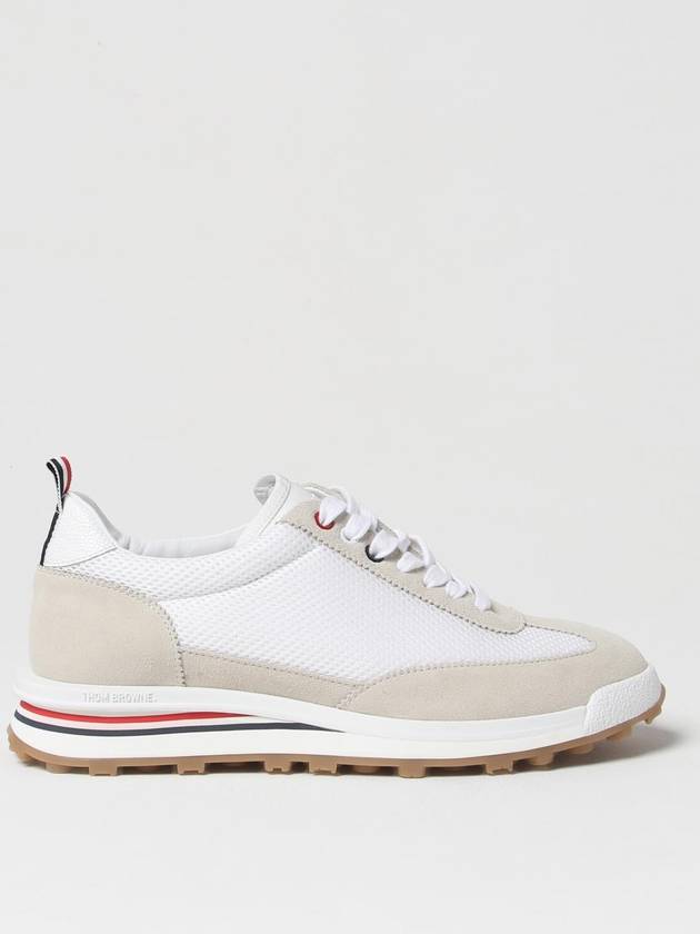 Fine Kid Suede Tech Runner White - THOM BROWNE - BALAAN 2