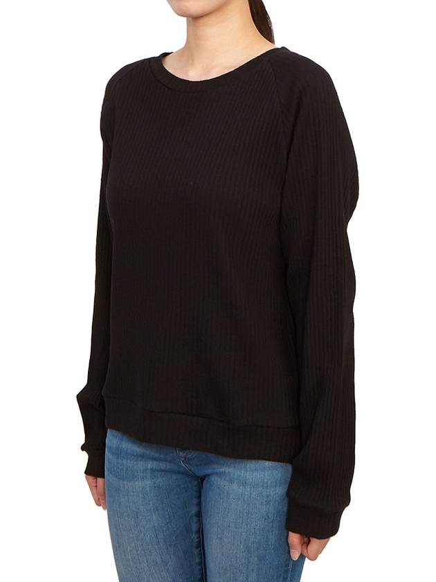 Basic Organic Cotton Fleece Sweatshirt Black - BASERANGE - BALAAN 3