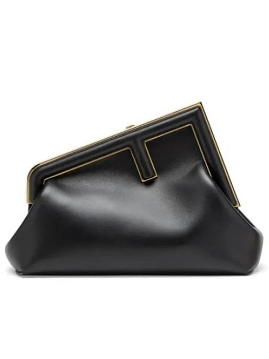 First Small Leather Shoulder Bag Black - FENDI - BALAAN 1