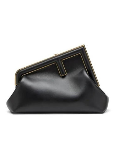 First Small Leather Shoulder Bag Black - FENDI - BALAAN 1