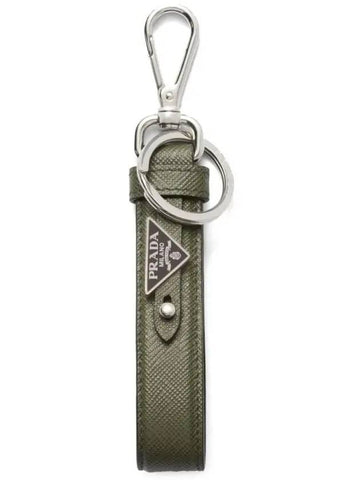 Saffiano Leather Key Holder Roden Green - PRADA - BALAAN 1