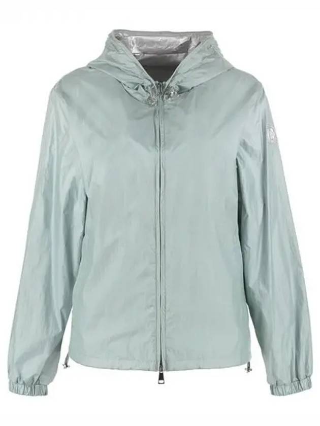 JOUQUET Silver Logo Patch Hooded Jacket Emerald Women s 233538 - MONCLER - BALAAN 1