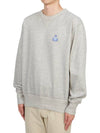 Mike Cotton Logo Sweatshirt Grey - ISABEL MARANT - BALAAN 3