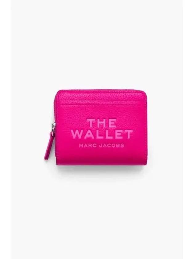 Leather The Mini Compact Wallet Hot Pink MBACA24004PIX - MARC JACOBS - BALAAN 1