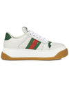 Women's Screener Web Low Top Sneakers White - GUCCI - BALAAN 5