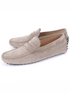 Men's Suede Gommino Driving Shoes Beige - TOD'S - BALAAN 2