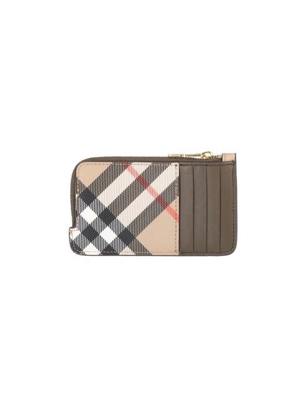 Check Corner Zipper Card Wallet Sand - BURBERRY - BALAAN 3