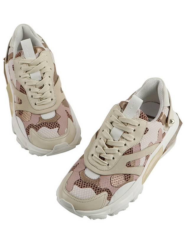 Camouflage Bounce Low-Top Sneakers White Pink - VALENTINO - BALAAN 5