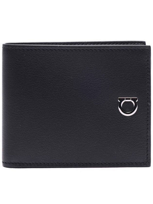 Gancini Logo Half Wallet Black - SALVATORE FERRAGAMO - BALAAN 2