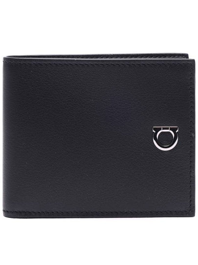 Gancini Logo Half Wallet Black - SALVATORE FERRAGAMO - BALAAN 2