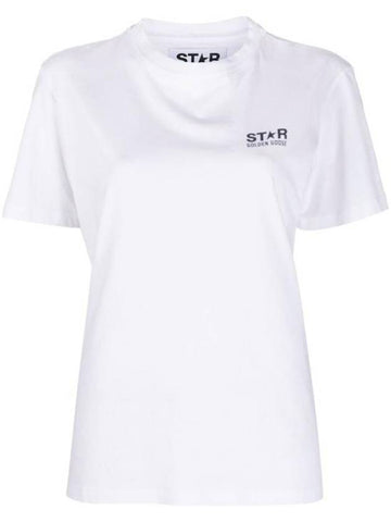 Star Collection Logo Short Sleeve T-Shirt White - GOLDEN GOOSE - BALAAN 1