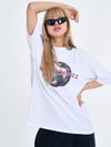 Salon de Key Unisex Geo Sphere X Large Fit Short Sleeve T-Shirt White SDKIISD240514HT005 - SALONDEKII SDLABEL - BALAAN 9