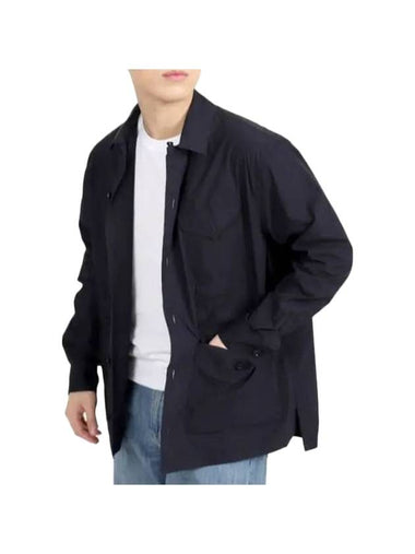 Mid-Layer Overshirt Jacket Navy - TEN C - BALAAN 1