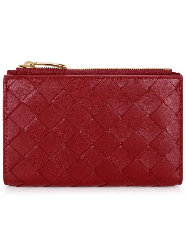 Intrecciato Zipper Medium Half Wallet Apple Candy - BOTTEGA VENETA - BALAAN 3