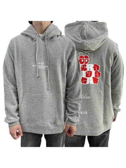 Back Logo Printing Hoodie Grey - MOOSE KNUCKLES - BALAAN 2