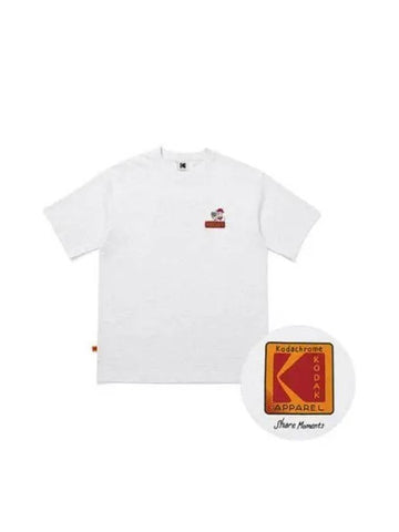 KODAK Apparel Obig Writer People Big Logo Short Sleeve T Shirt white MELANGE - KODO - BALAAN 1