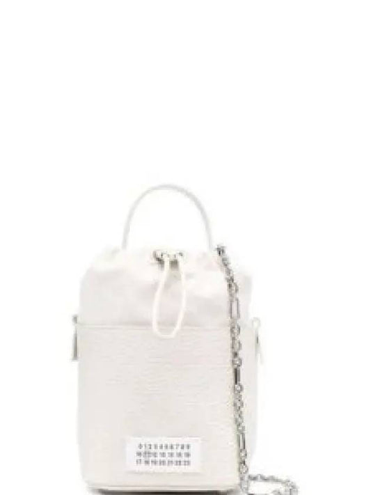 5AC Number Logo Texture Leather Bucket Bag Grey - MAISON MARGIELA - BALAAN 2