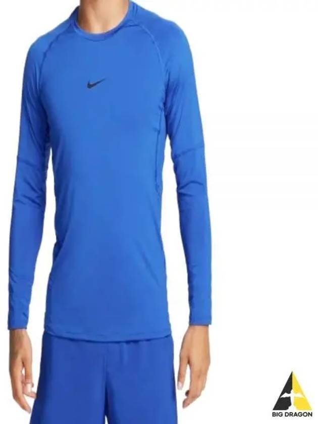 Men's Dri-FIT Slim Long Sleeve T-Shirt Blue - NIKE - BALAAN 2