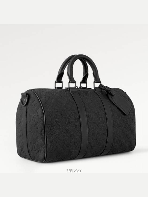 Keepall Bandouliere 35 Luggage Bag Black - LOUIS VUITTON - BALAAN 4