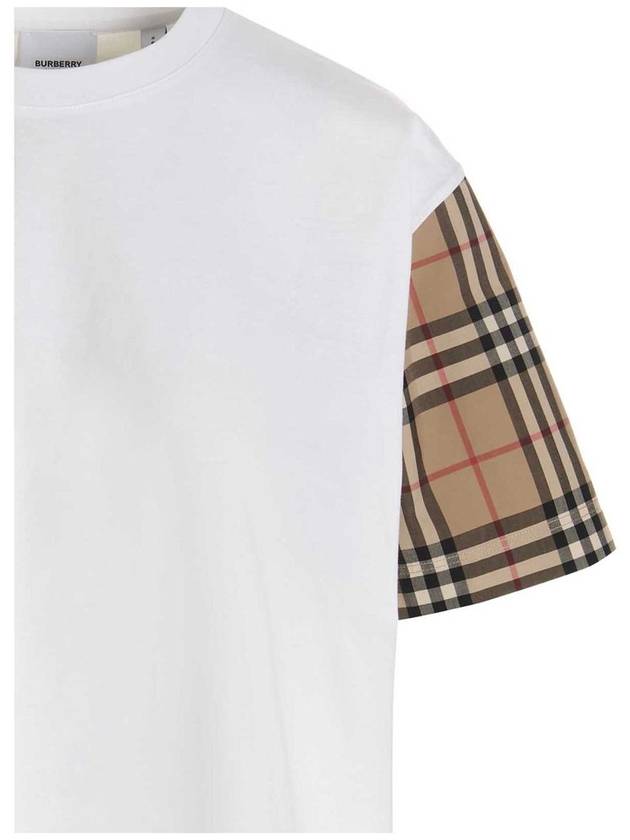 Vintage Check Sleeve Short Sleeve T-Shirt White - BURBERRY - BALAAN 4