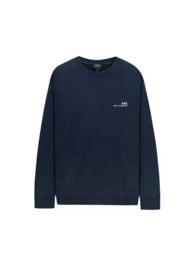 Men's Item Logo Sweatshirt Navy - A.P.C. - BALAAN 2