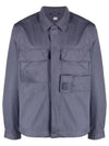 Gabardine Metropolis Logo Badge Shirt - CP COMPANY - BALAAN.