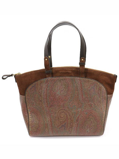 1F709 2220 PVC Paisley Suede Trimmed Tote Bag - ETRO - BALAAN 1