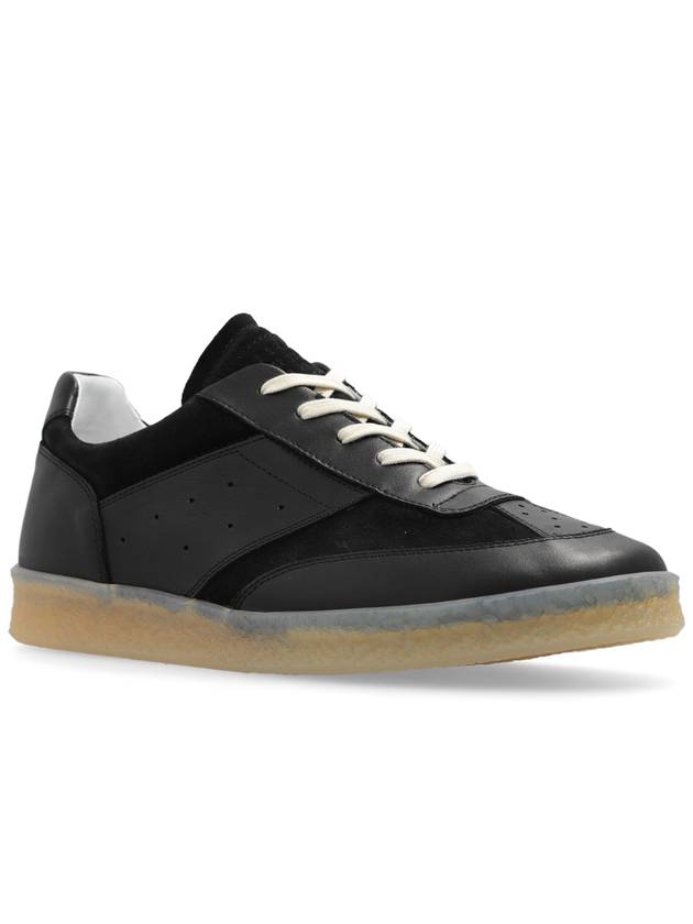 Leather Low Top Sneakers Black - MAISON MARGIELA - BALAAN 5