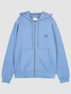 Bold Fox Head Patch Cotton Zip Up Hoodie Blue - MAISON KITSUNE - BALAAN 2