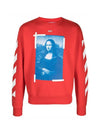 Men's Mona Lisa Slim Fit Sweatshirt Red - OFF WHITE - BALAAN 1