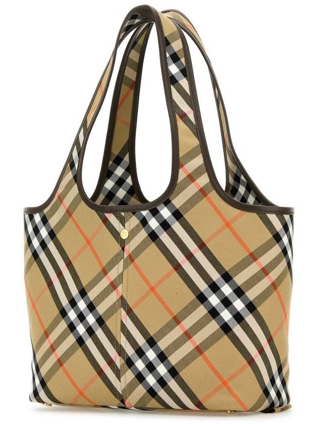 Check Small Tote Bag Sand - BURBERRY - BALAAN 3