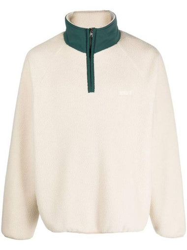 Logo Applique Fleece Sweatshirt Off-White - A.P.C. - BALAAN 1