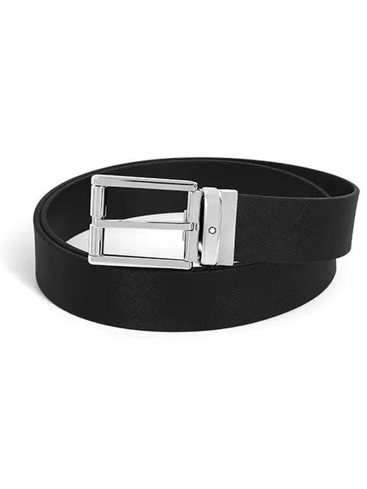 Men's Pin Buckle Belt Black Silver - MONTBLANC - BALAAN 1