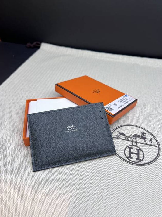 Citizen Twill Card Wallet Navy - HERMES - BALAAN 2