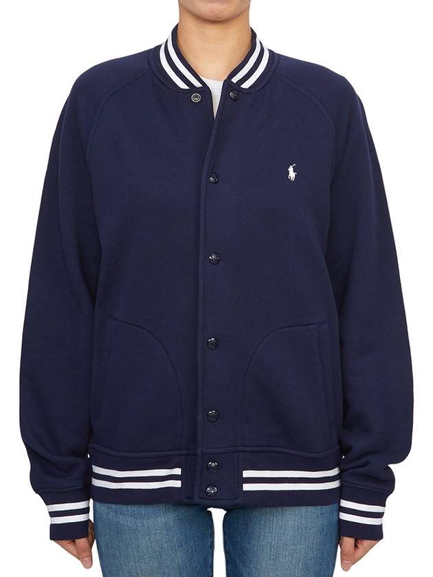 Kids brushed jacket 323932140004 NAVY WHT P Adults can wear - POLO RALPH LAUREN - BALAAN 2