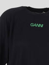 Active Mesh Short Sleeve T-Shirt Black - GANNI - BALAAN 4