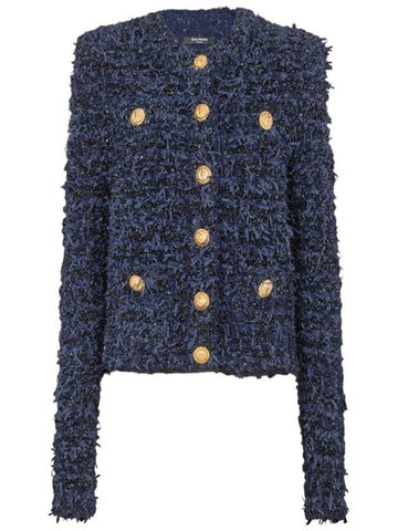 Balmain Short Tweed Knit Jacket - BALMAIN - BALAAN 1