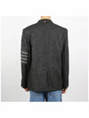 Donegal Tweed 4 Bar Single Breasted Blazer Jacket Grey - THOM BROWNE - BALAAN 5