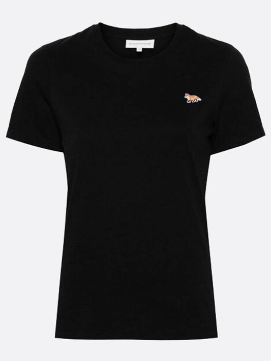 Baby Fox Patch Regular Short Sleeve T-Shirt Black - MAISON KITSUNE - BALAAN 2