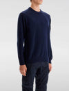 Merino Wool Crew Neck Knit Top Navy - CP COMPANY - BALAAN 2